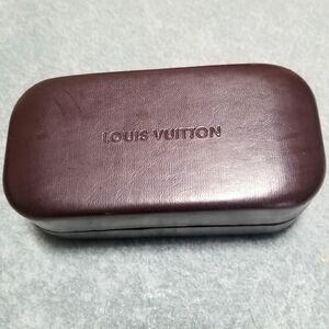 Louis Vuitton Dark Brown Leather *Empty* Sunglasses Case.